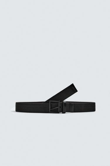 Zara REVERSIBLE ELASTIC BELT - Black