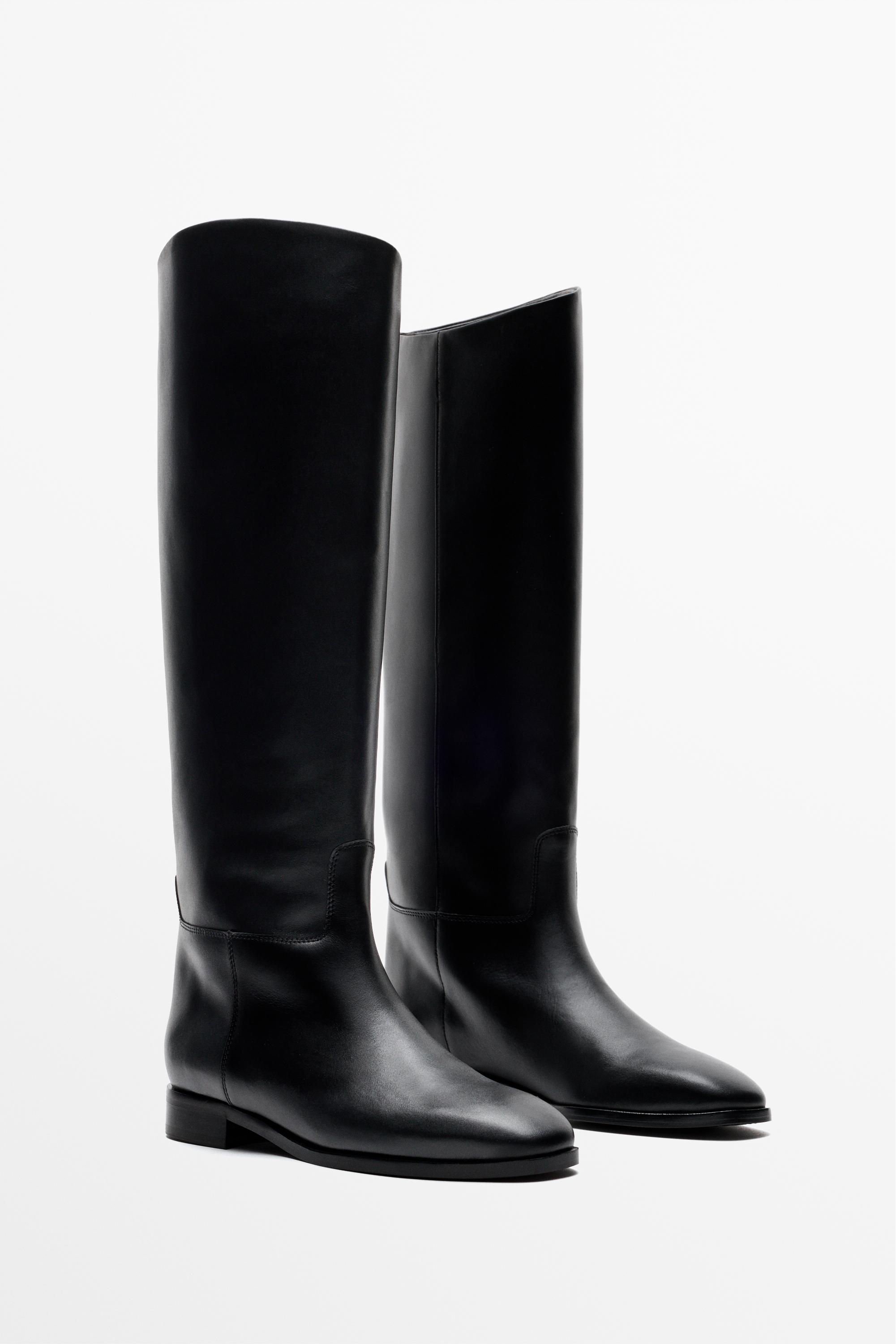 Knee-high leather boots - Made Spain
