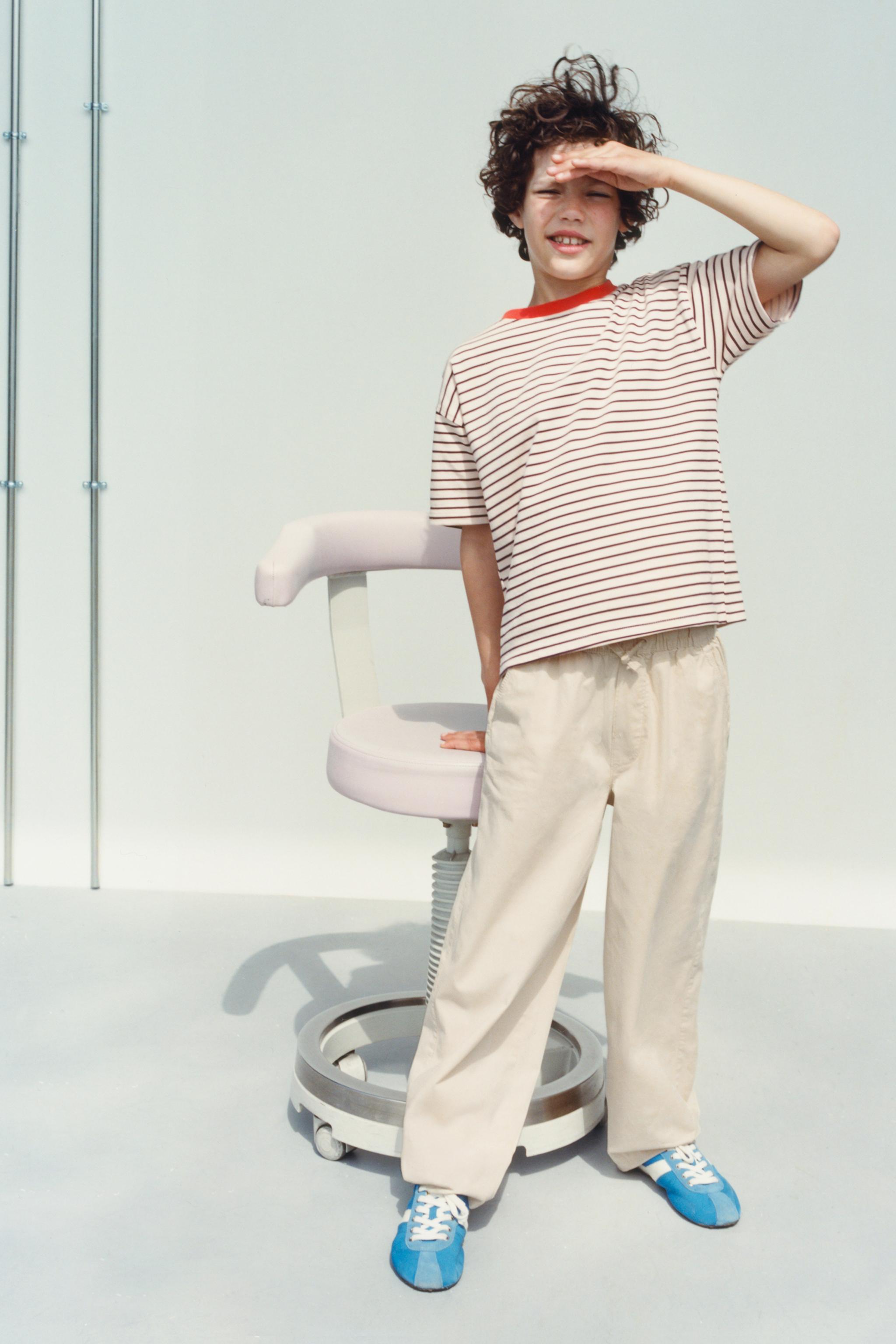 STRAIGHT POPLIN PANTS