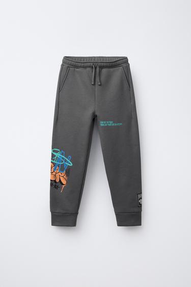 GRAFFITI JOGGING TROUSERS - Anthracite grey by Zara - Image 0