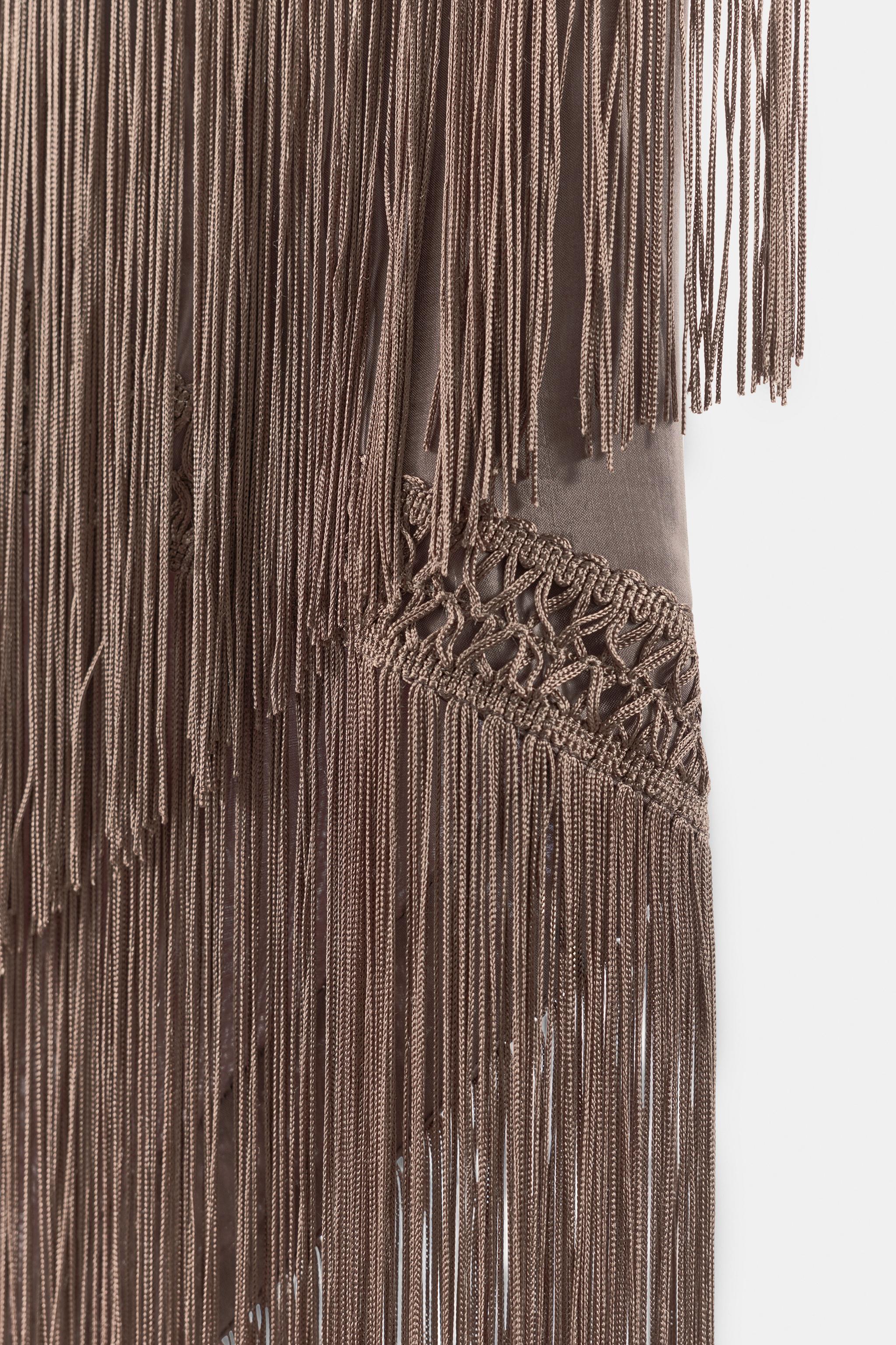 VISCOSE FRINGED SCARF