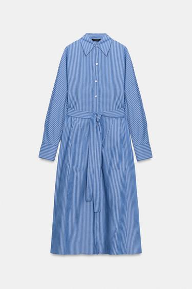 VESTIDO CAMISERO ZW COLLECTION - Rayas de Zara