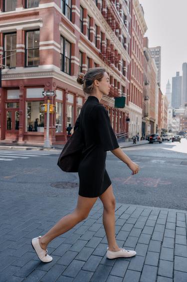 PLAIN KNIT MINI DRESS - Black by Zara - Image 3