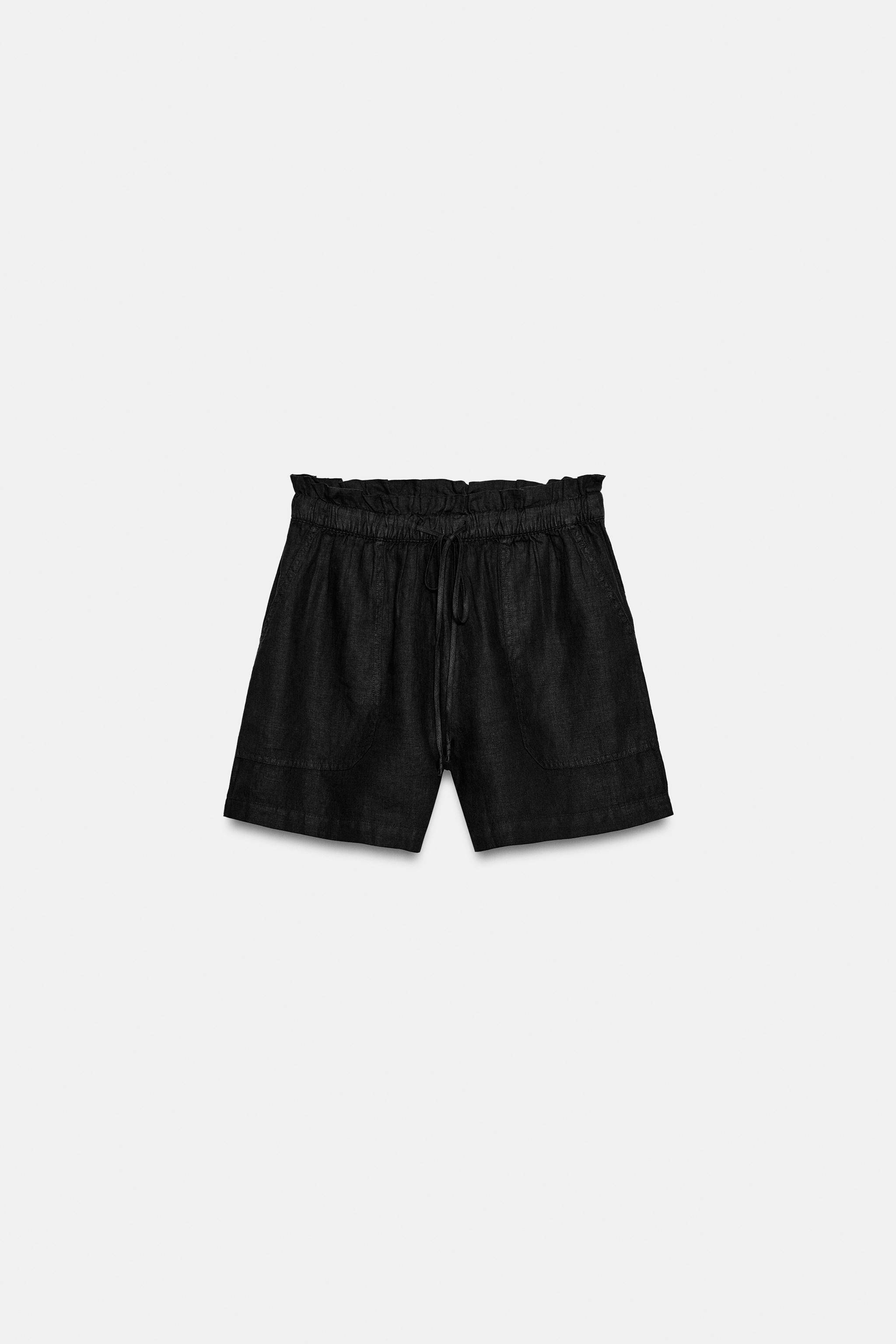 Женские шорты Zara 100% LINEN SHORTS ZW COLLECTION — фото 6