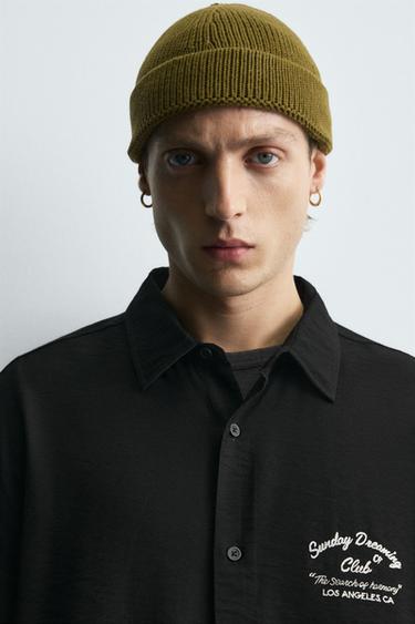 EMBROIDERED FLOWING SHIRT - Black by Zara