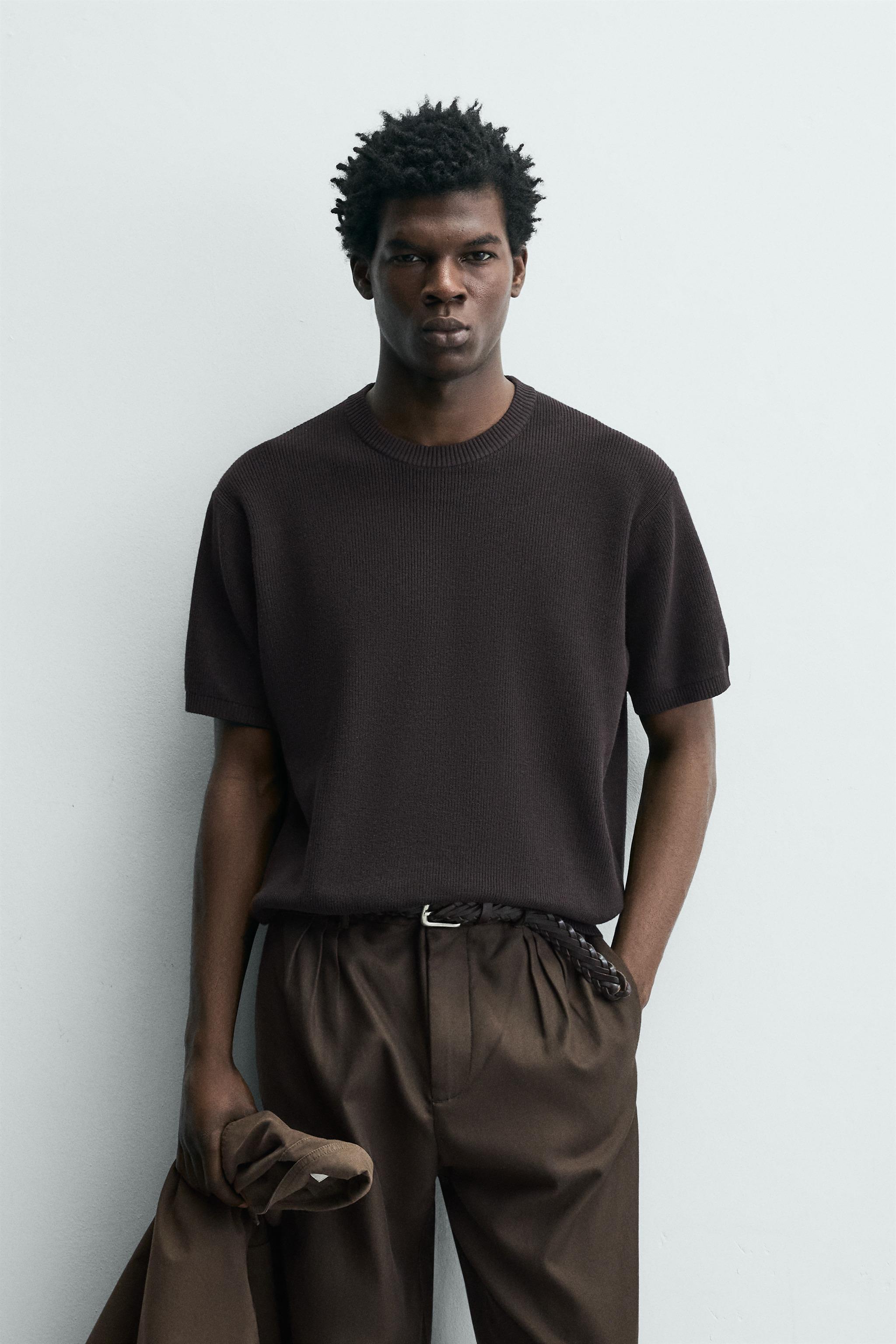 PEARL KNIT T-SHIRT - Oyster-white | ZARA United States