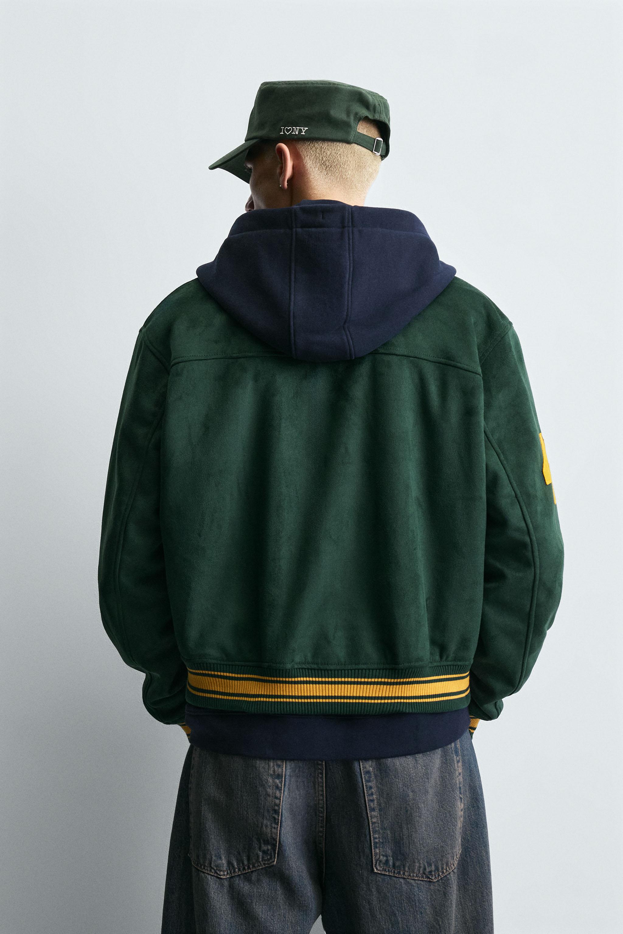 FAUX SUEDE BOMBER JACKET