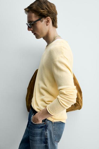 PULL STRUCTURÉ COUPE DÉCONTRACTÉE - Jaune de Zara - Image 5