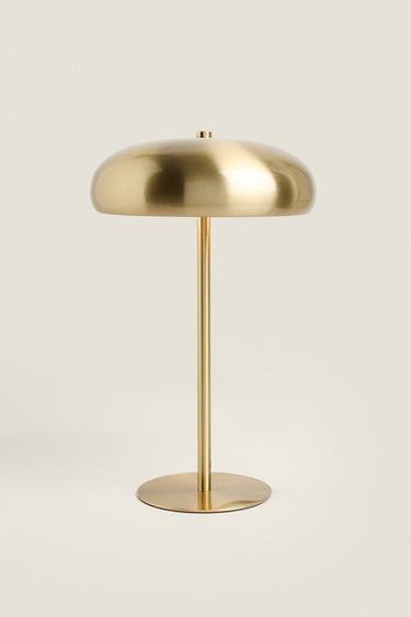 LARGE MONOCHROME TABLE LAMP - Gold by Zara