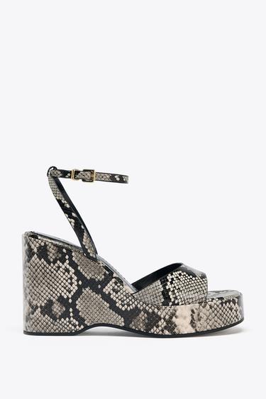 ANIMAL PRINT WEDGE HEELS - Multicoloured by Zara