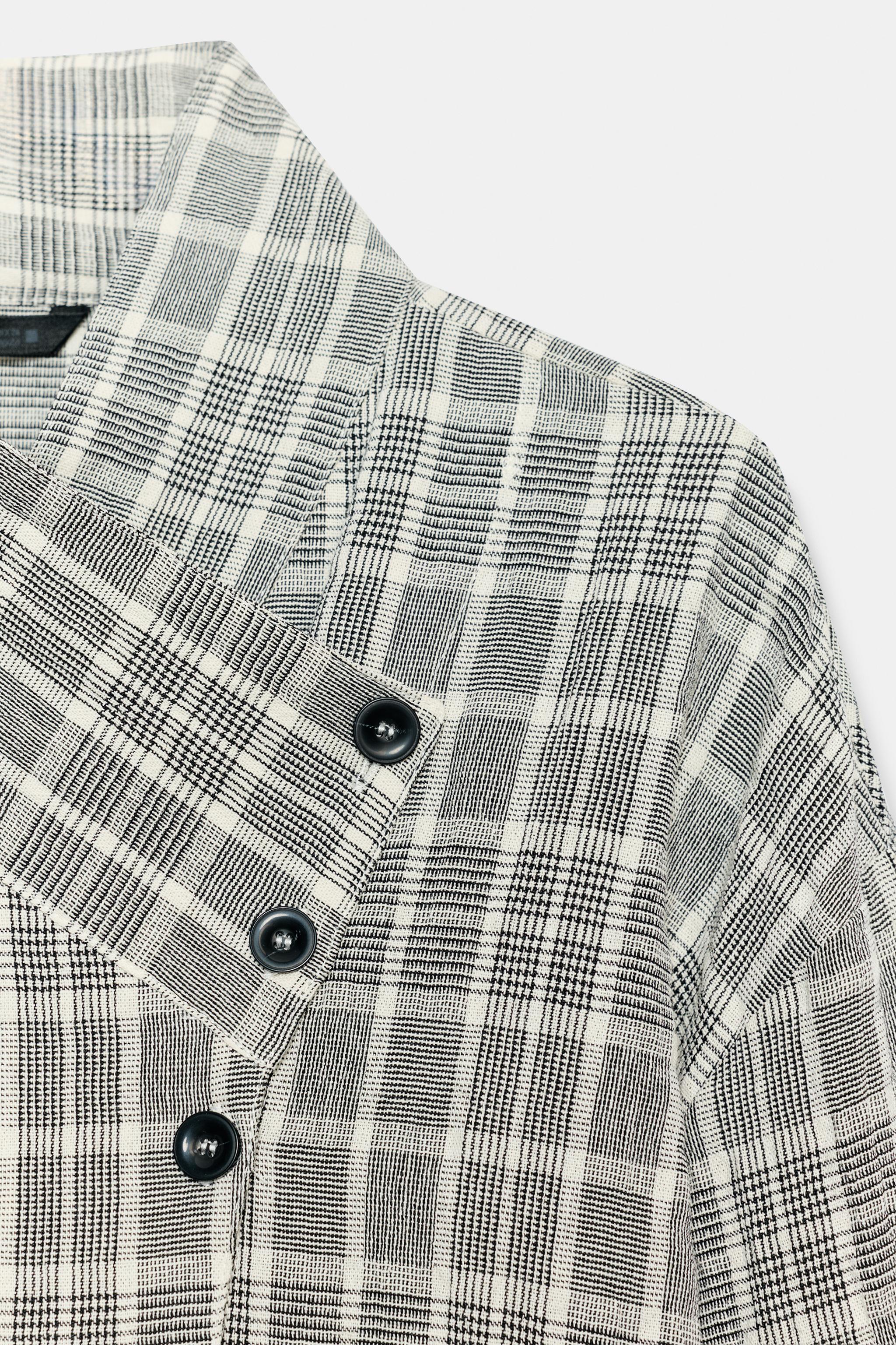 Женские рубашки Zara PLAID WRAP SHIRT — фото 10