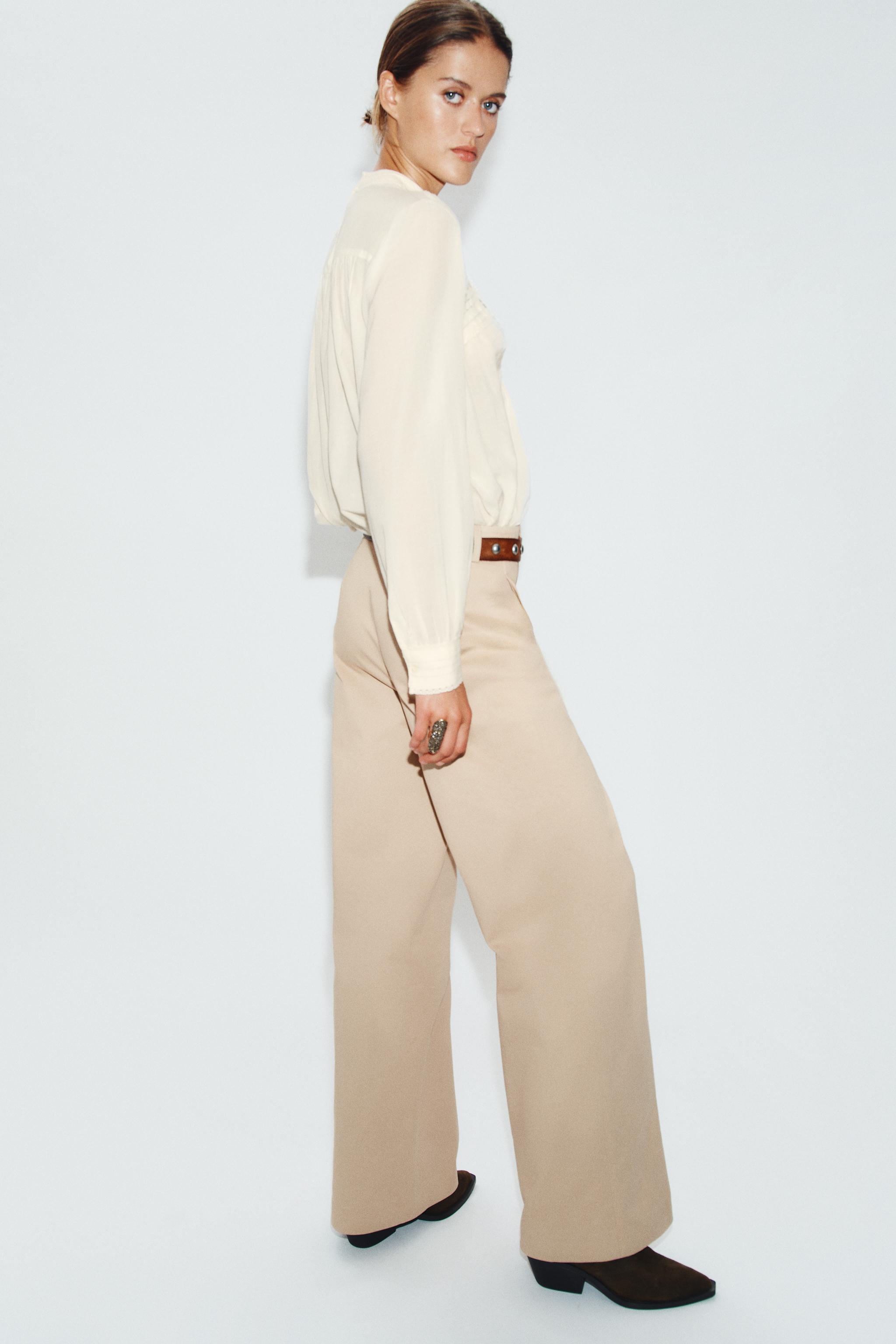 Zara Çiçek İşlemeli Romantik Bluz görsel 5