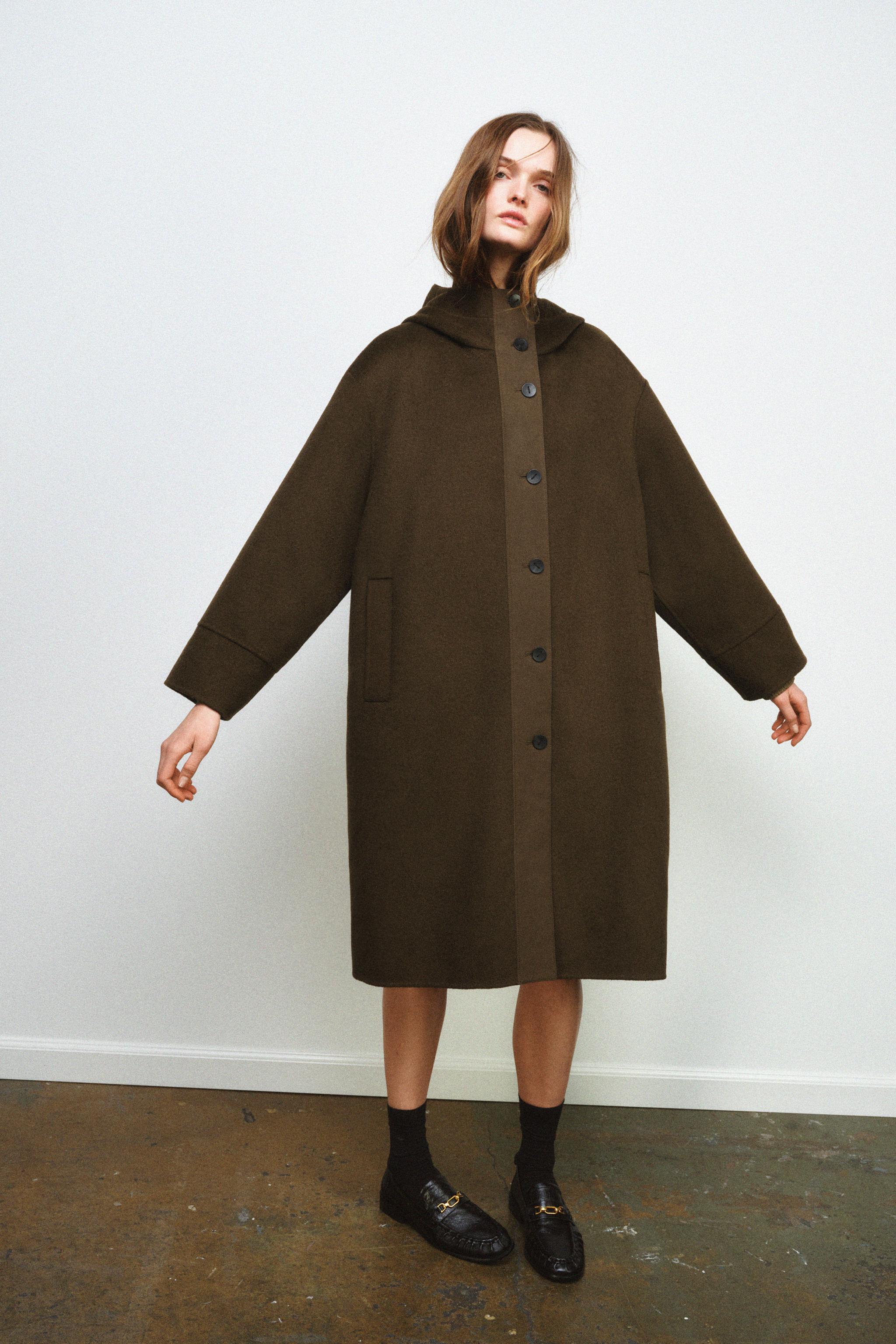 Zara COMBINATION WOOL PARKA ZW COLLECTION LIMITED EDITION at Mall