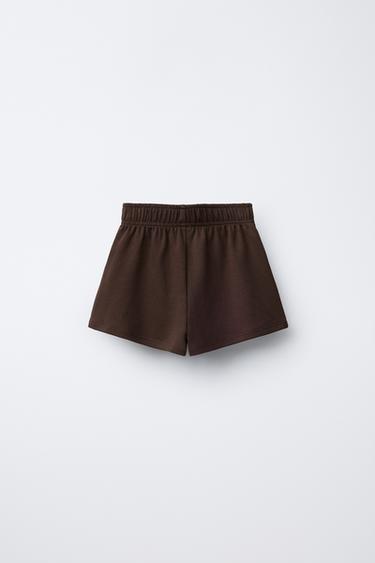 ENSEMBLE T-SHIRT ET BERMUDA INTERLOCK INSCRIPTION - Marron de Zara - Image 4