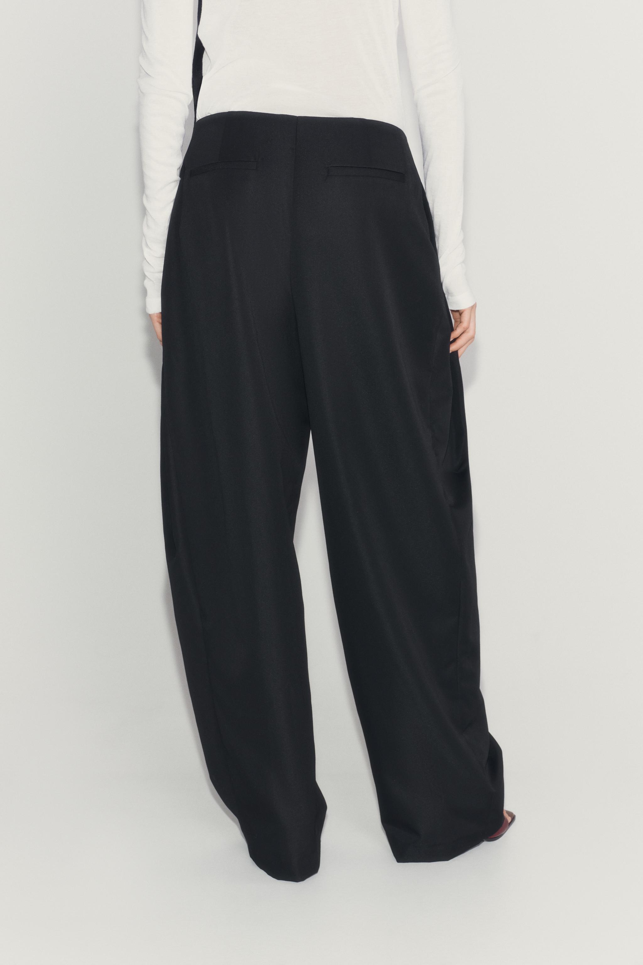 Женские брюки Zara ZW COLLECTION PLEATED WIDE LEG PANTS — фото 2