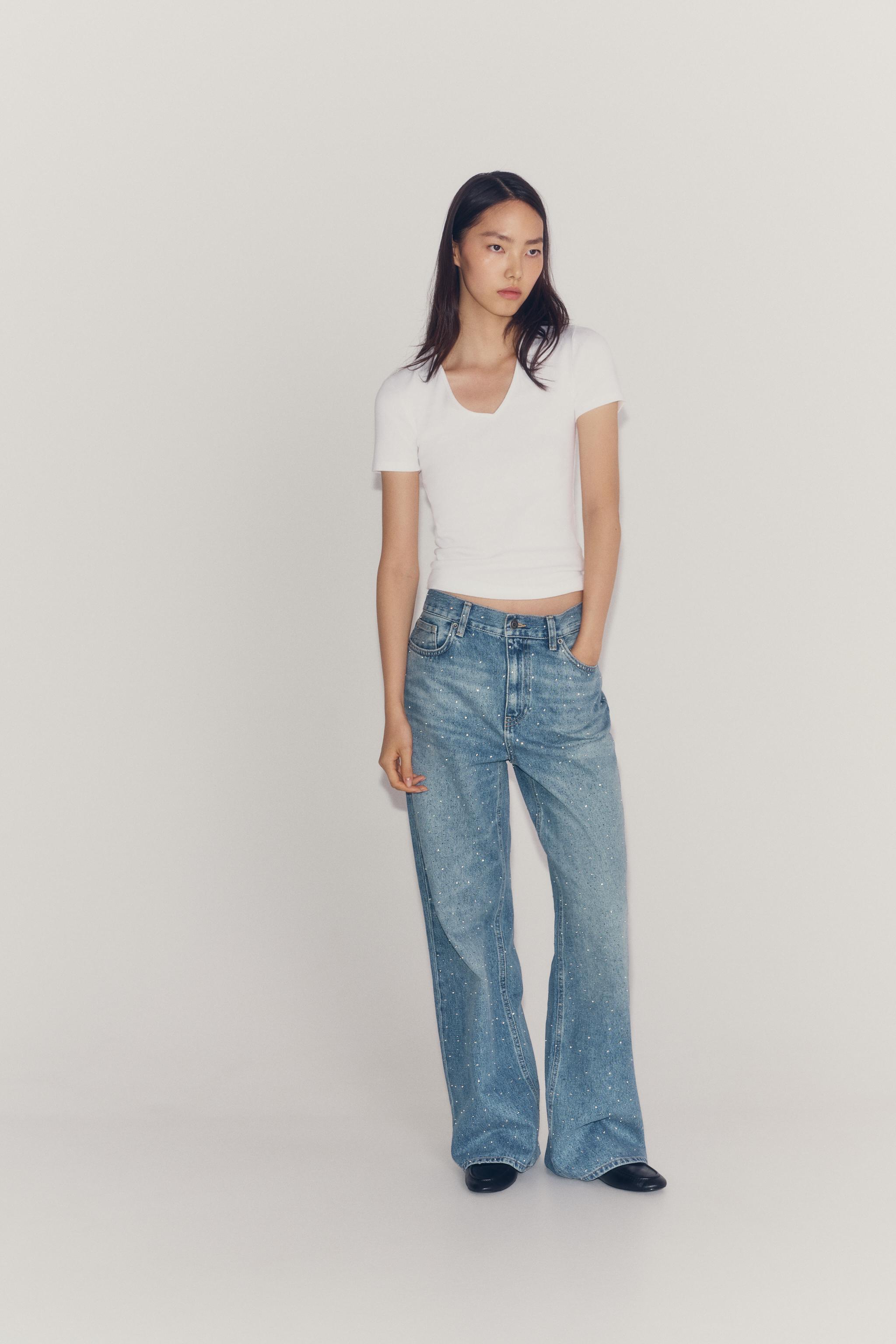 V-NECK T-SHIRT — Oyster-white