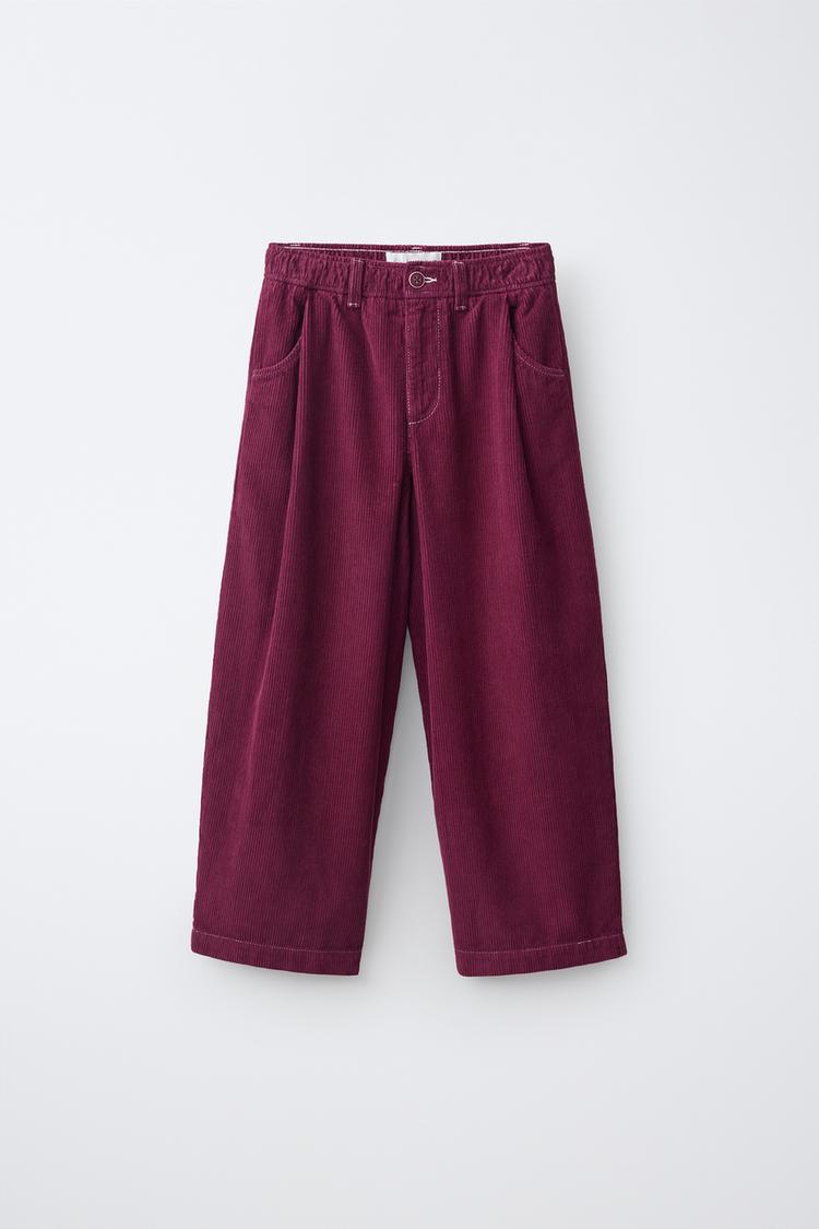 Pantalon wide leg pana
