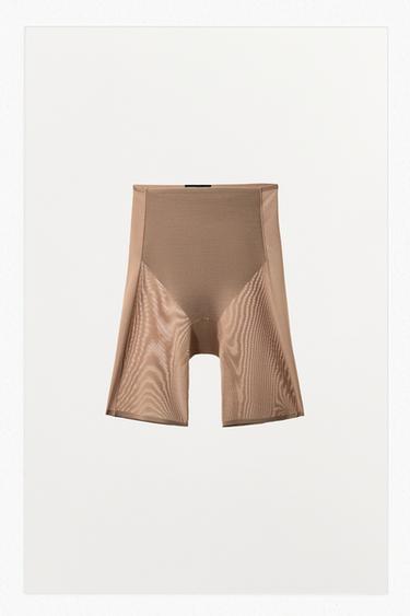 Zara MREŽASTI BICIKLISTIČKI ŠORTS SA POLIAMIDOM – svetloružičast