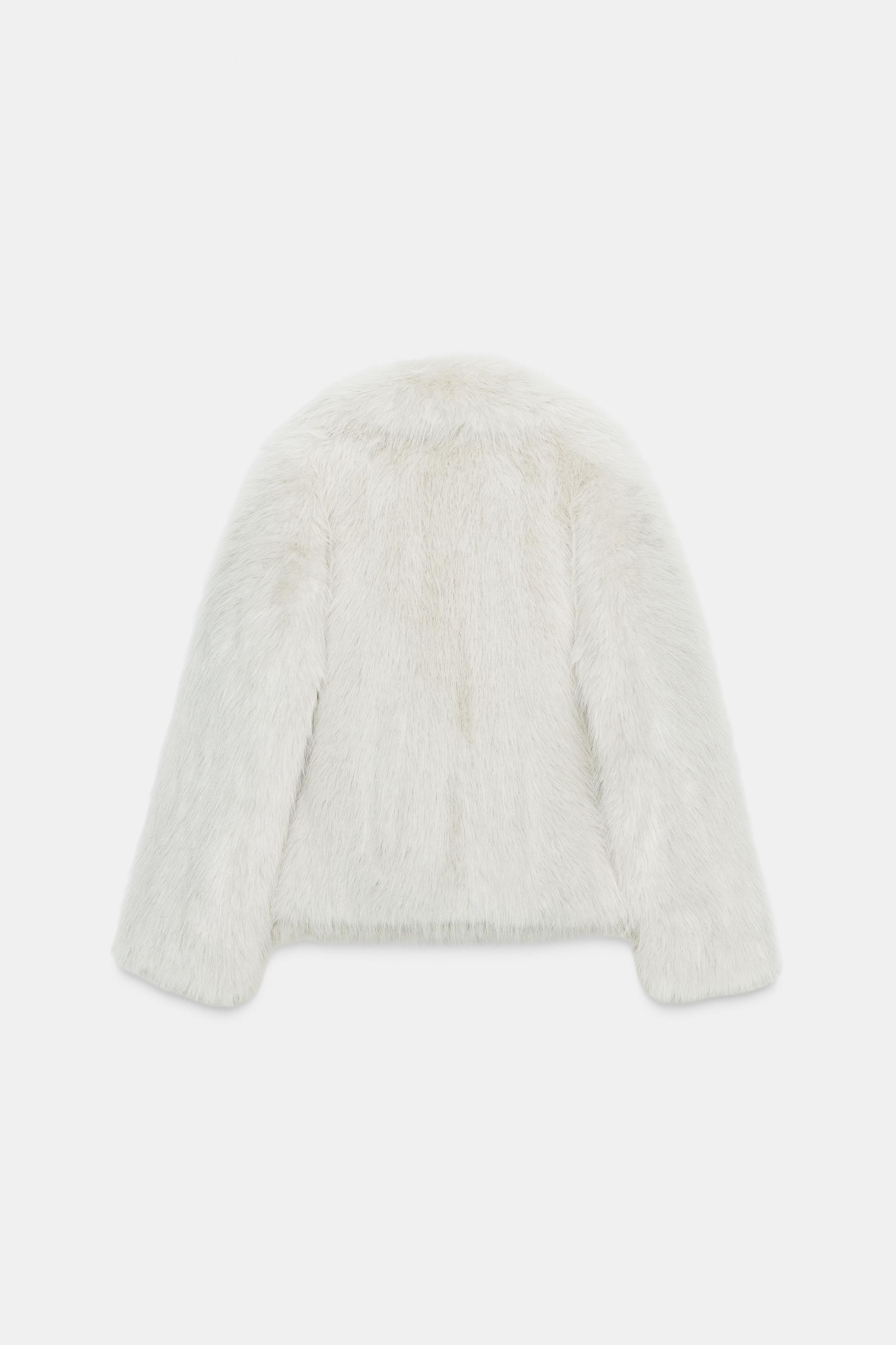 フェイクファー ジャケット ZW COLLECTION - エクリュ | ZARA