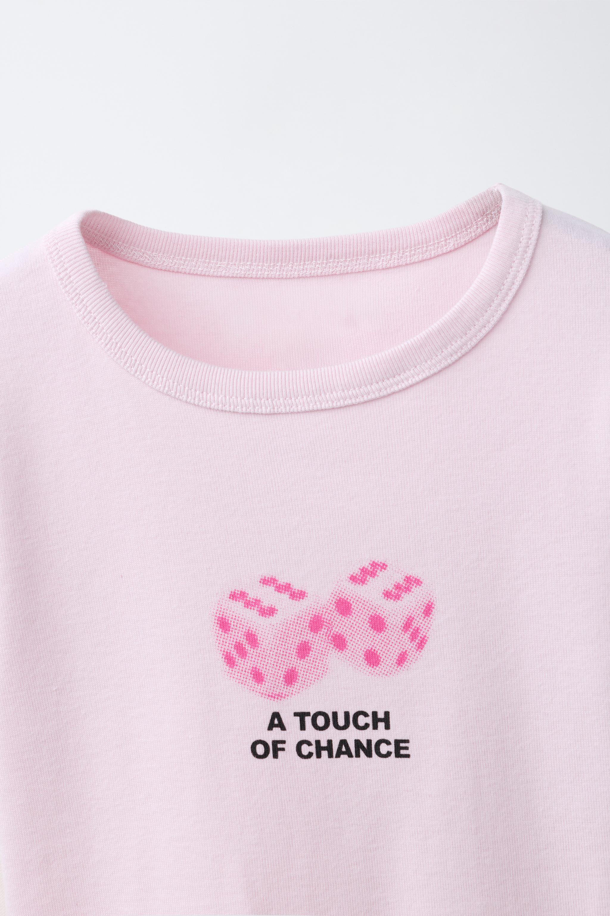 テキストプリントTシャツ - ライトピンク | ZARA Japan / 日本