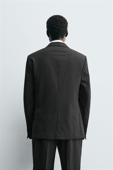 DOUBLE-BREASTED SUIT BLAZER - Anthracite Grey by Zara - Image 2