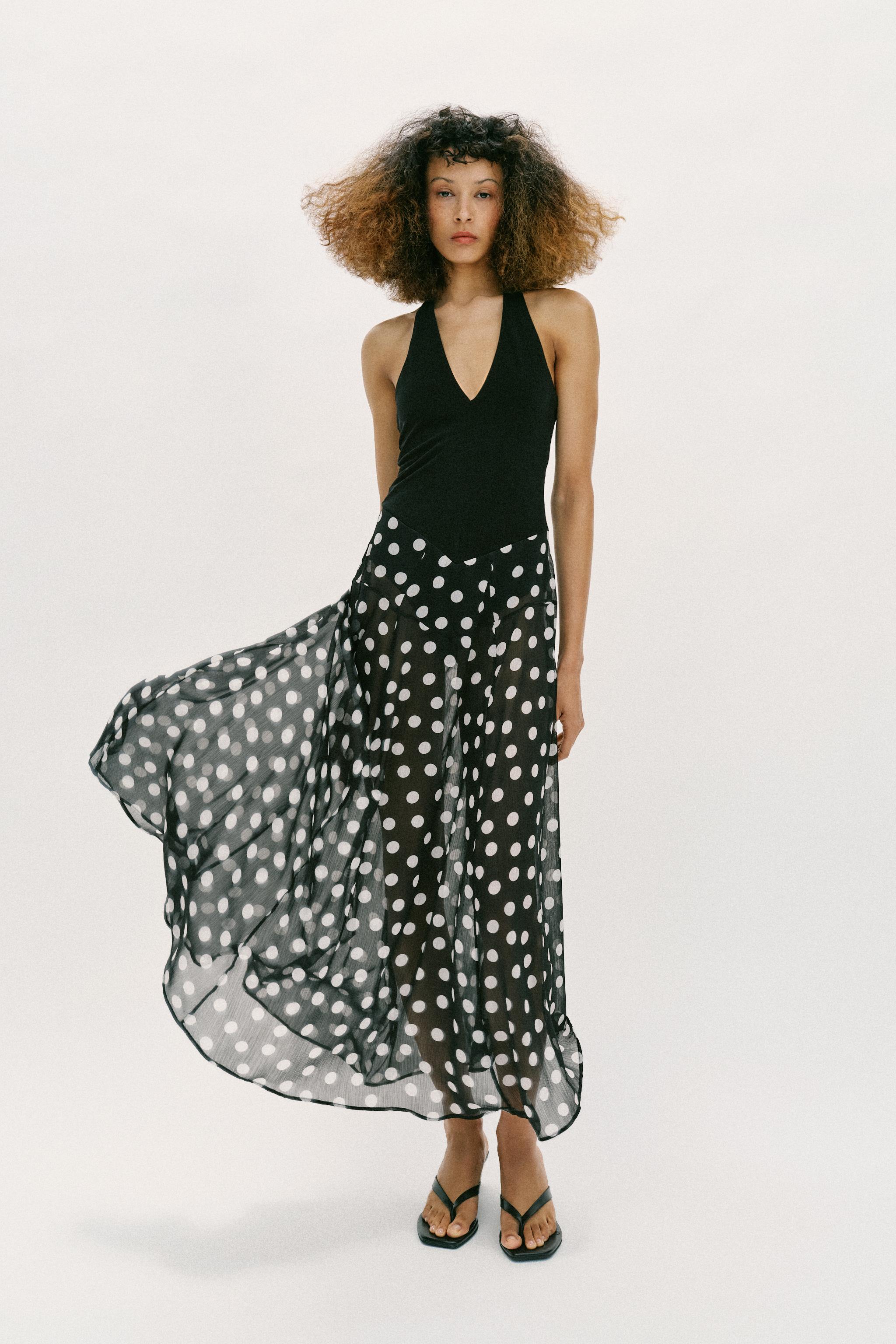 POLKA DOT COMBINATION DRESS