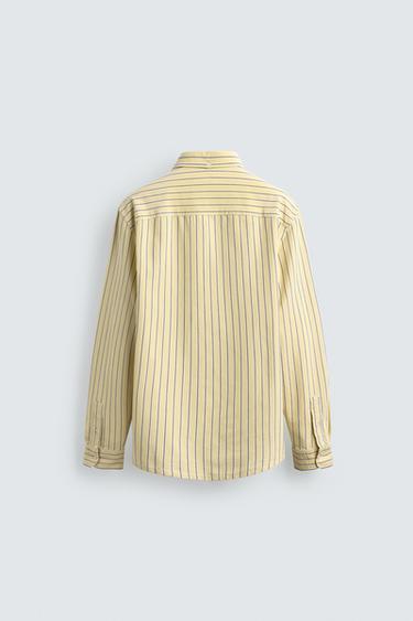 STRIPED OXFORD SHIRT - Light yellow by Zara