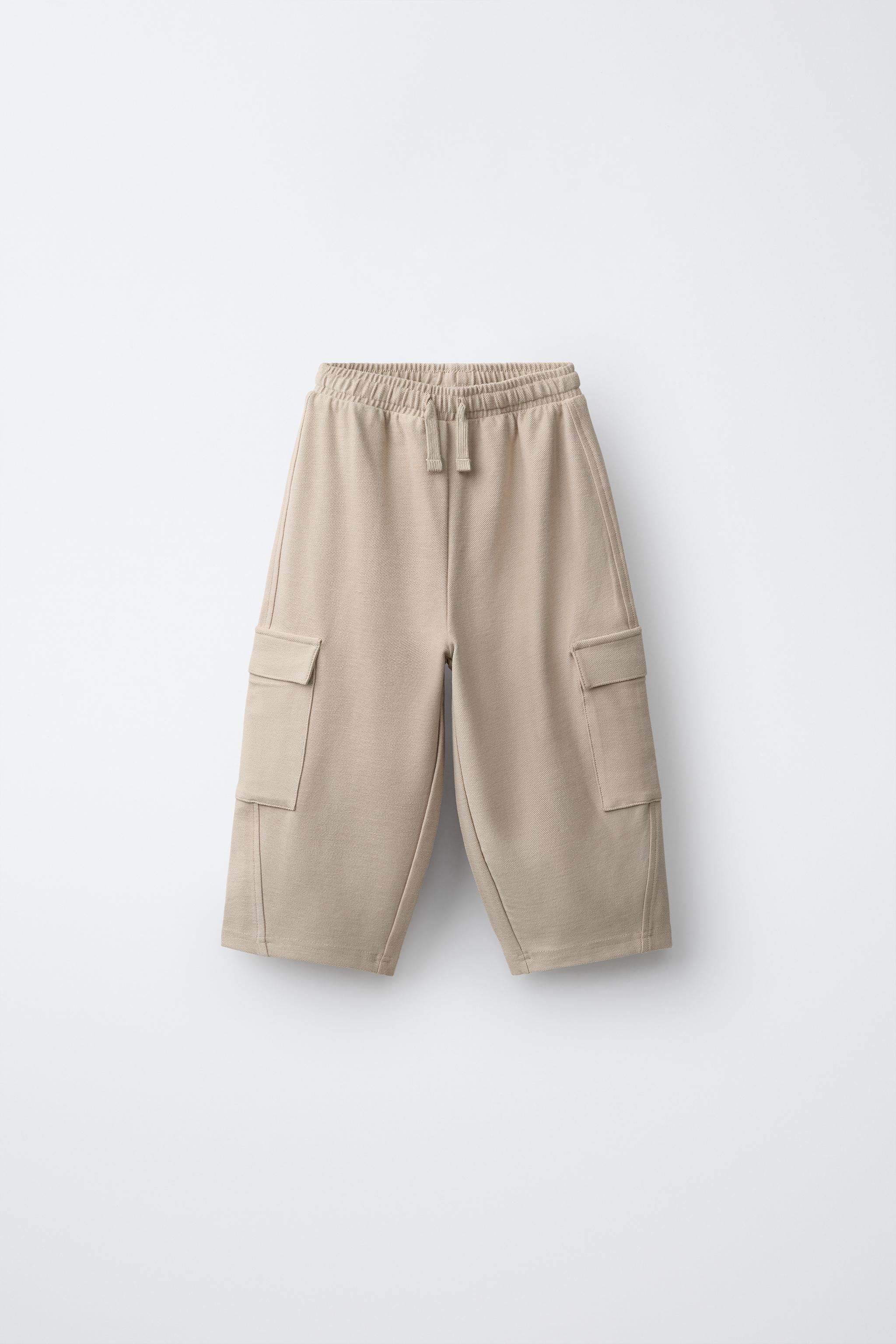 INTERLOCK CARGO PANTS — Dark beige