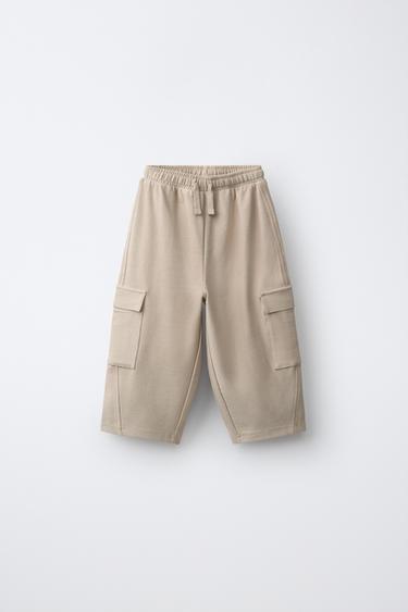 INTERLOCK CARGO TROUSERS - Dark beige by Zara