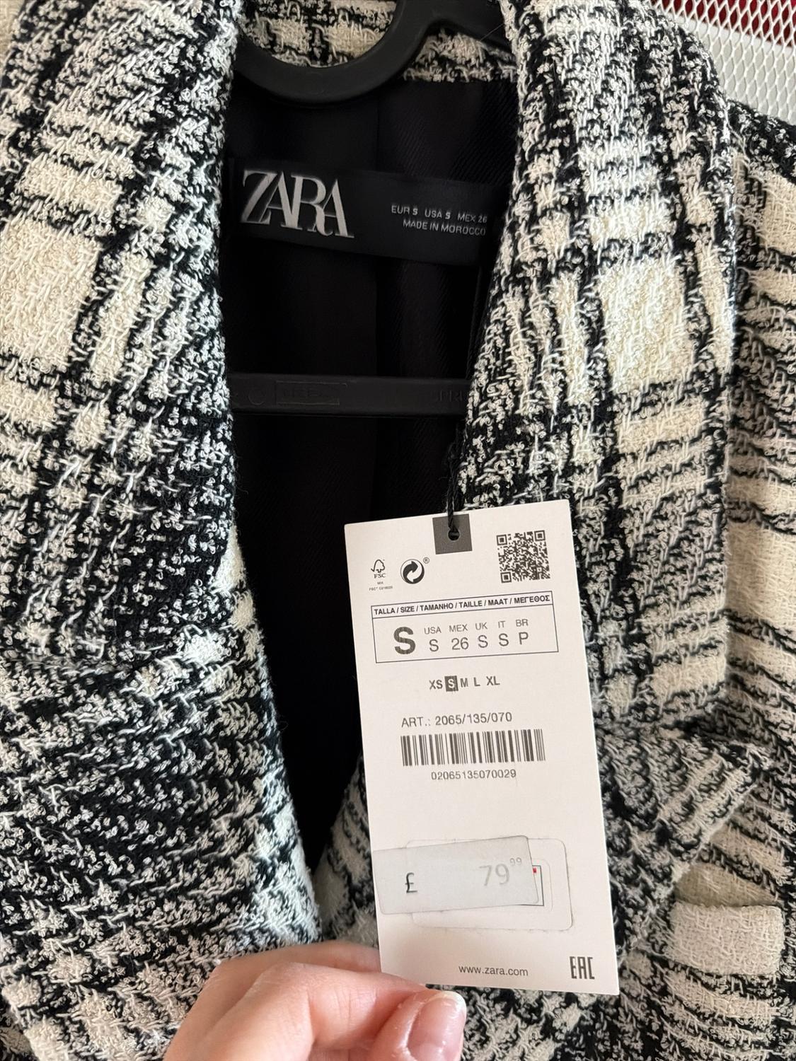 TEXTURED CHECK BLAZER - Image 3
