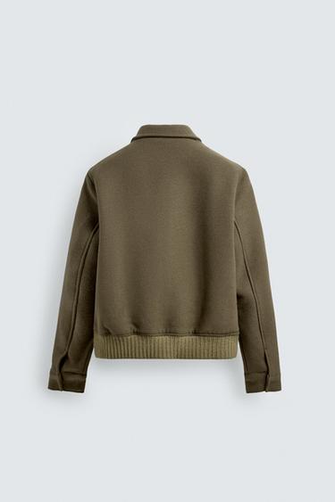 WOOL BLEND PUFFER JACKET - Greenish by Zara - Image 7