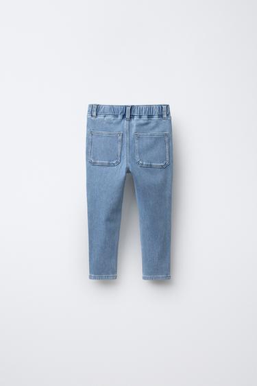 BASIC DENIM LEGGINGS - Light blue by Zara - Image 1