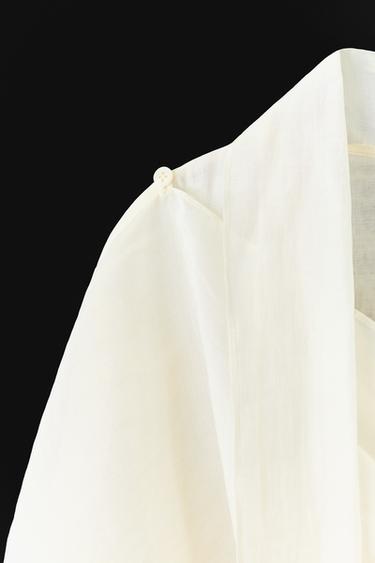 CHEMISE FOULARD ZW COLLECTION - Écru de Zara - Image 12