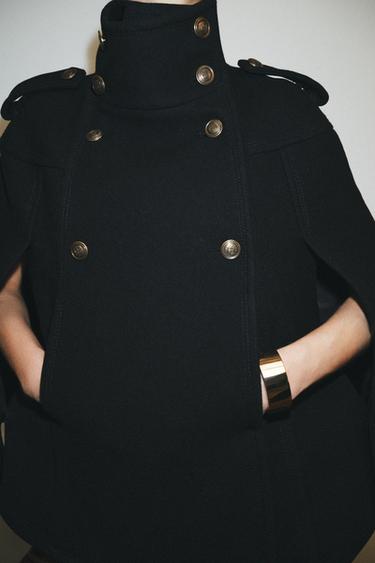 CAPE MÉLANGE LAINE MANTECO ZW COLLECTION - Noir de Zara - Image 5