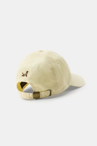 CASQUETTE SERGÉ INSCRIPTION CHIEN - Jaune clair de Zara - Image 3