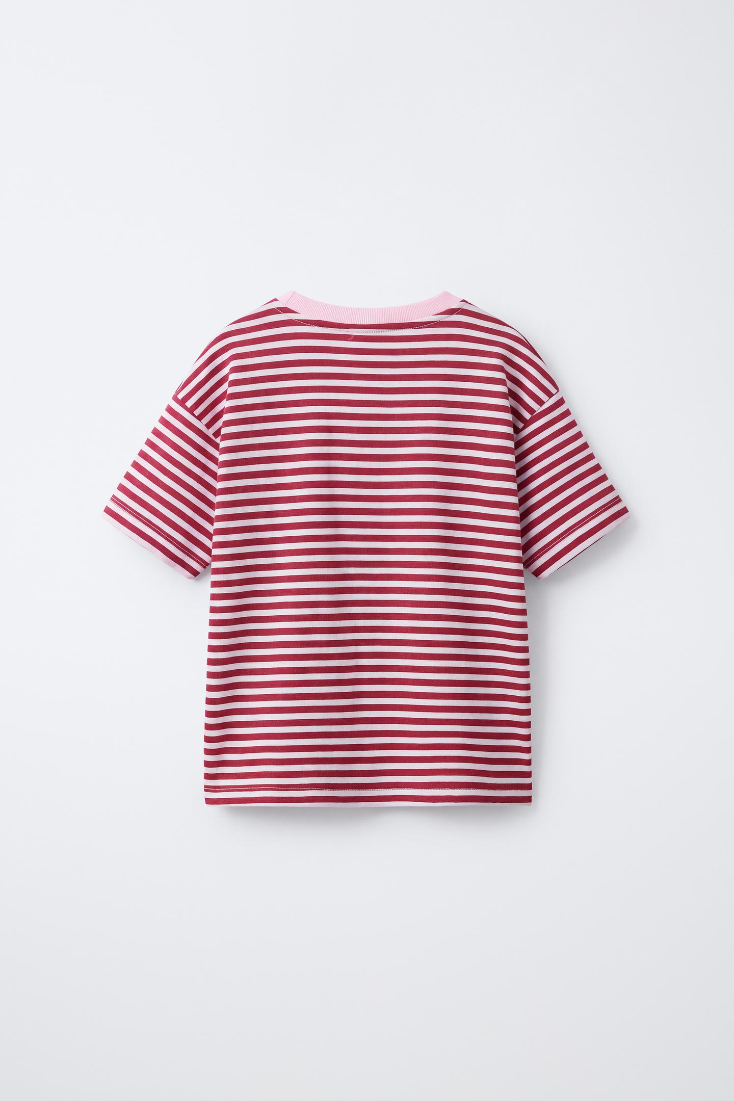 Детская футболка Zara Smileyworld ® Striped, цвет: Полосатый — фото 2