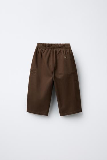 SOFT-TOUCH TROUSERS WITH POCKETS - Brown by Zara - Image 1