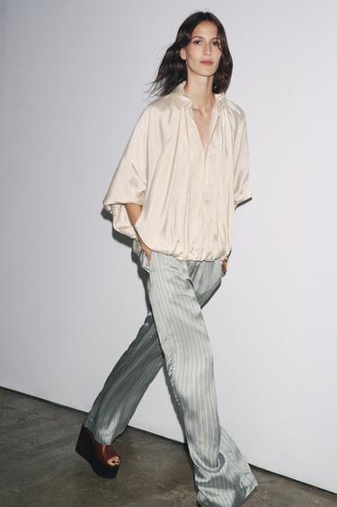 جاكيت بومبر منفوخ ZW COLLECTION - خَام by Zara