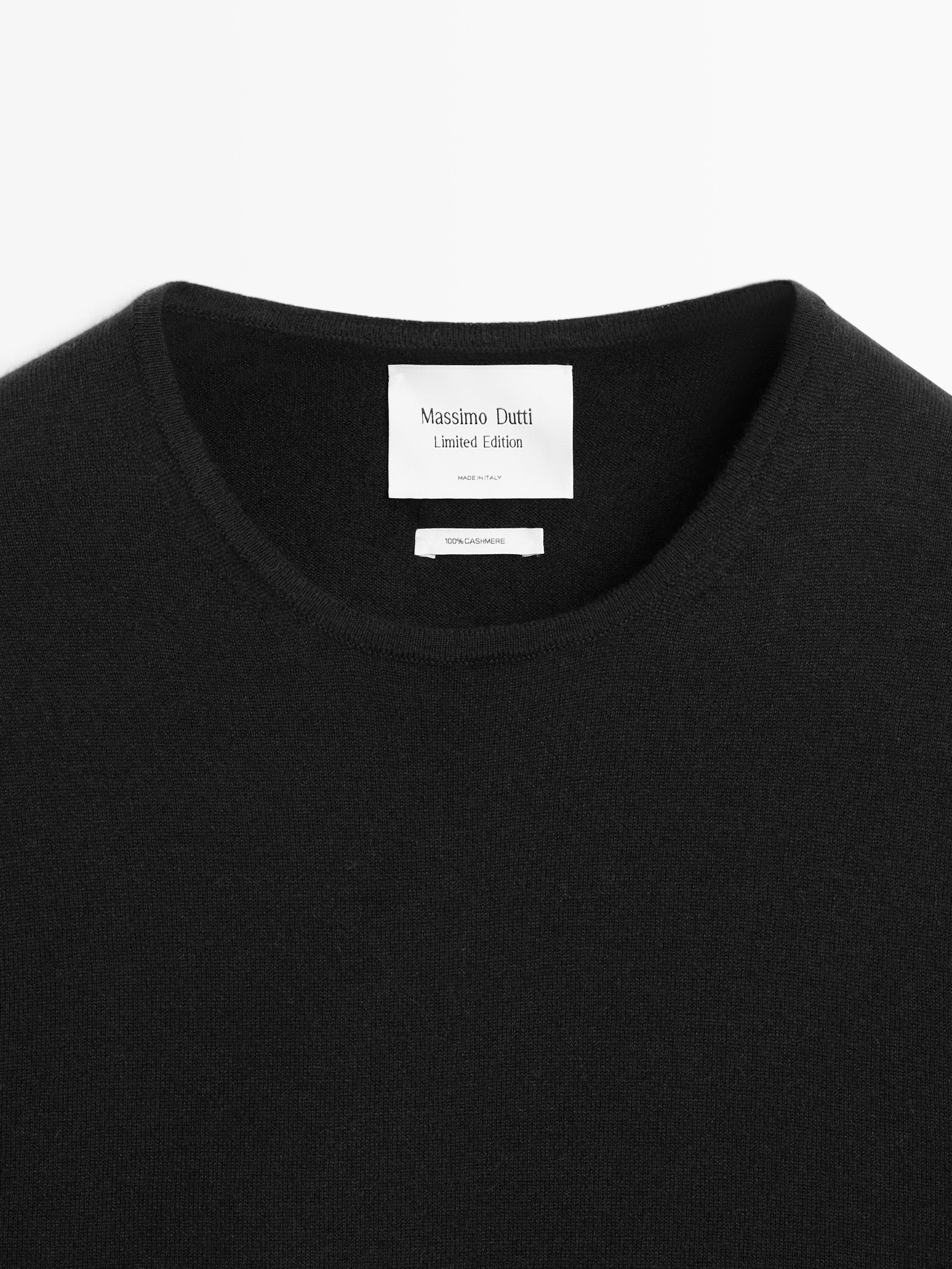 Knit cashmere sweater with crew neck - LIMITED