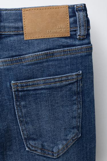 Zara STRAIGHT FIT JEANS - Mid-blue