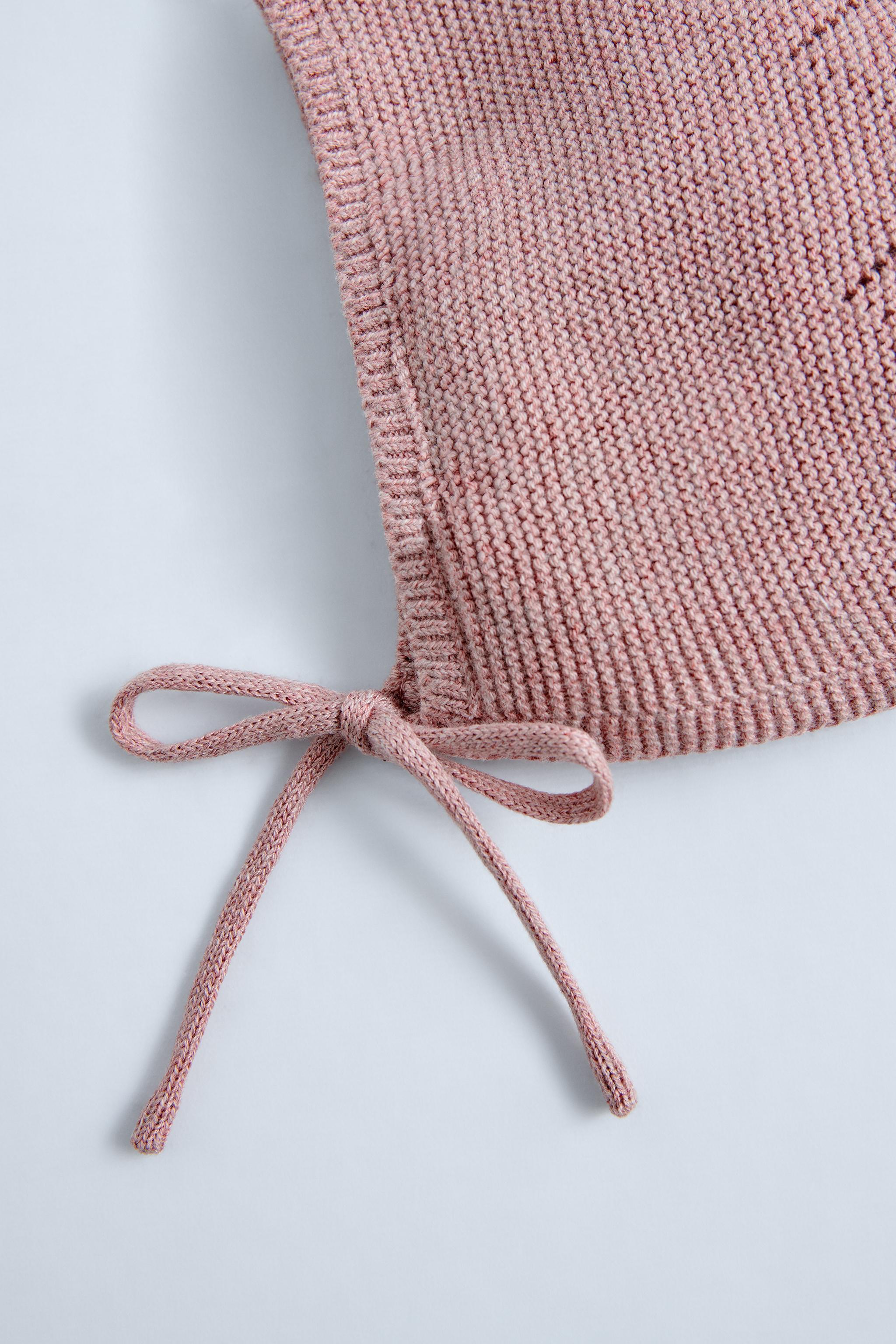 INTERLOCK KNIT BONNET - Light pink | ZARA Australia