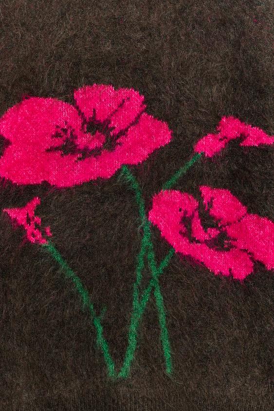 PULL EN MAILLE À FLEURS - Marron de Zara - Image 8