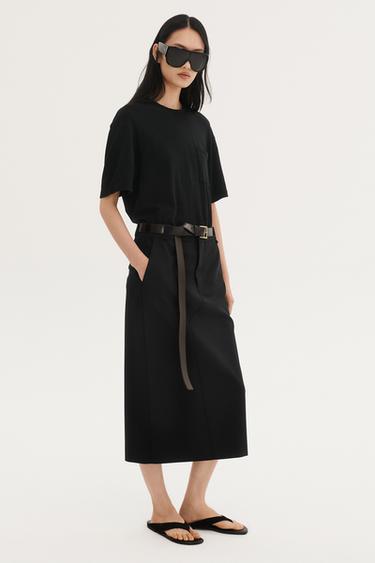 WILLY CHAVARRIA X ZARA WOOL BLEND PENCIL MIDI SKIRT - Black by Zara