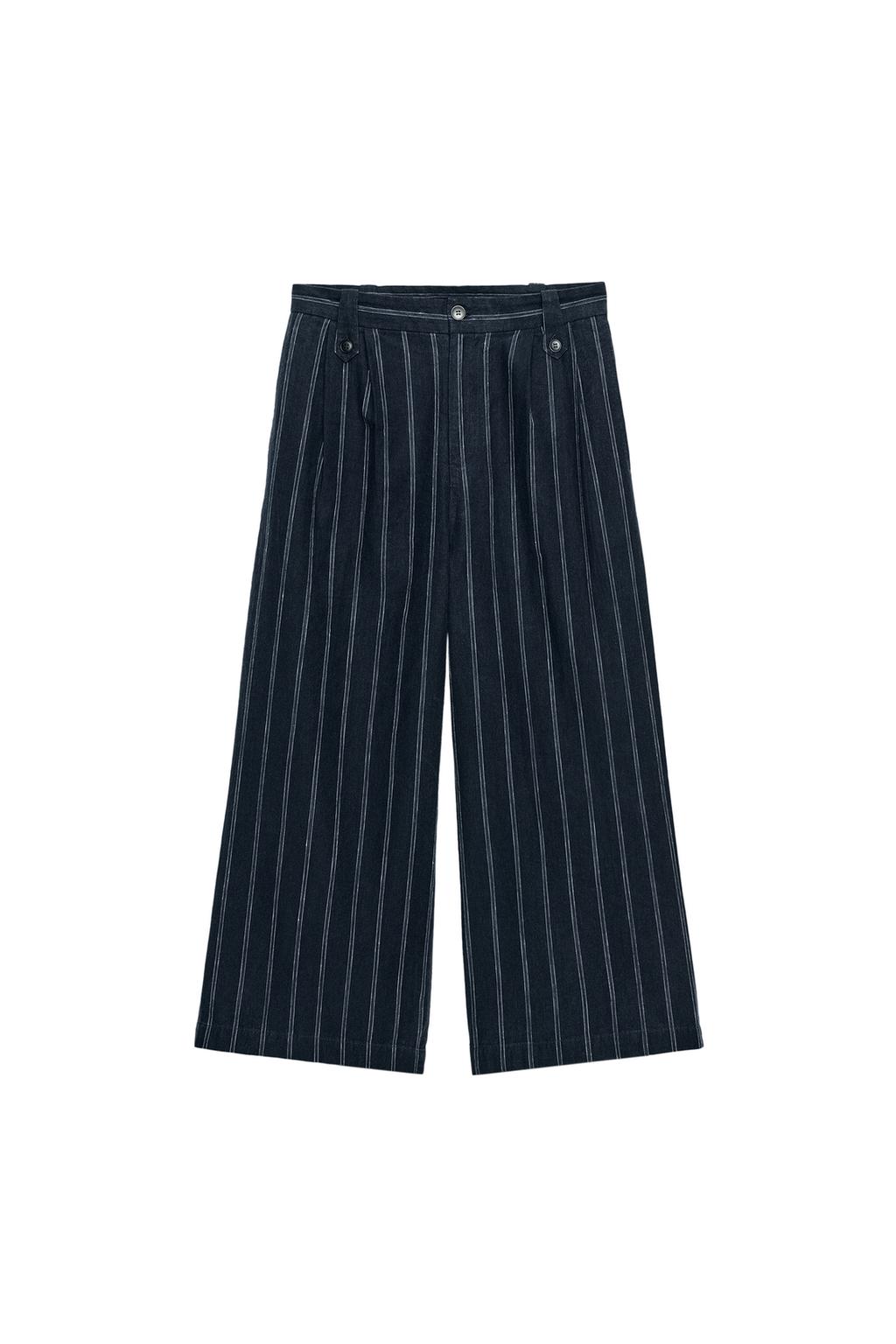 STRIPED LINEN PANTS ZW COLLECTION - image 3