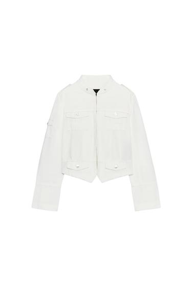 Zara MULTI-POCKET JACKET - Oyster-white