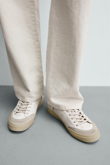 TRAINERS WITH CONTRAST SOLE - White by Zara