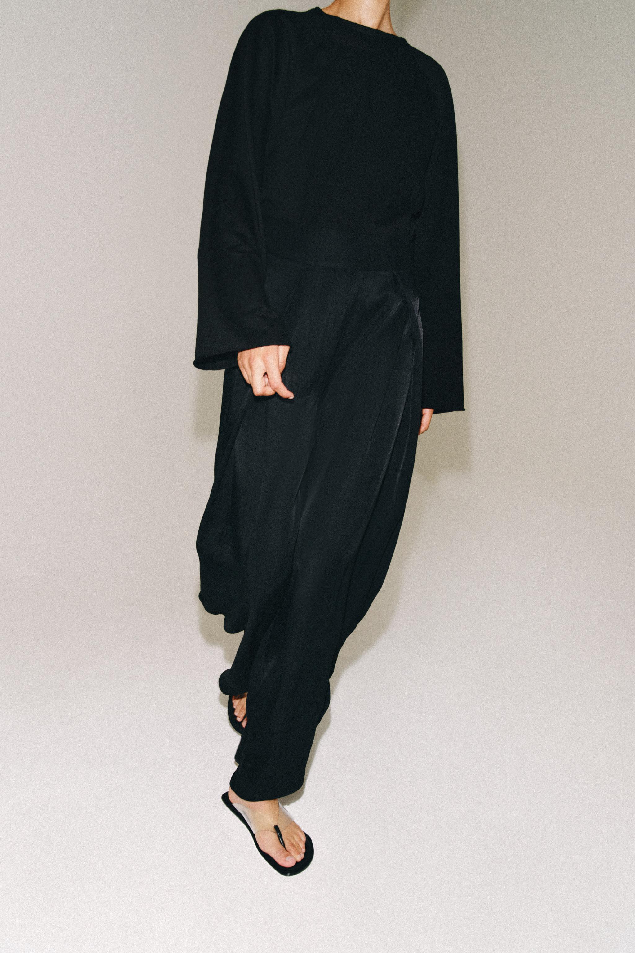 Zara ZW COLLECTION YIRTMAÇLI PANTOLON görsel 6