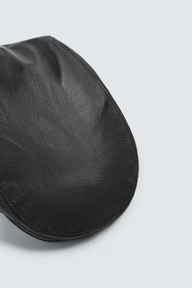 LEATHER BERET LIMITED EDITION - Black by Zara - Image 3