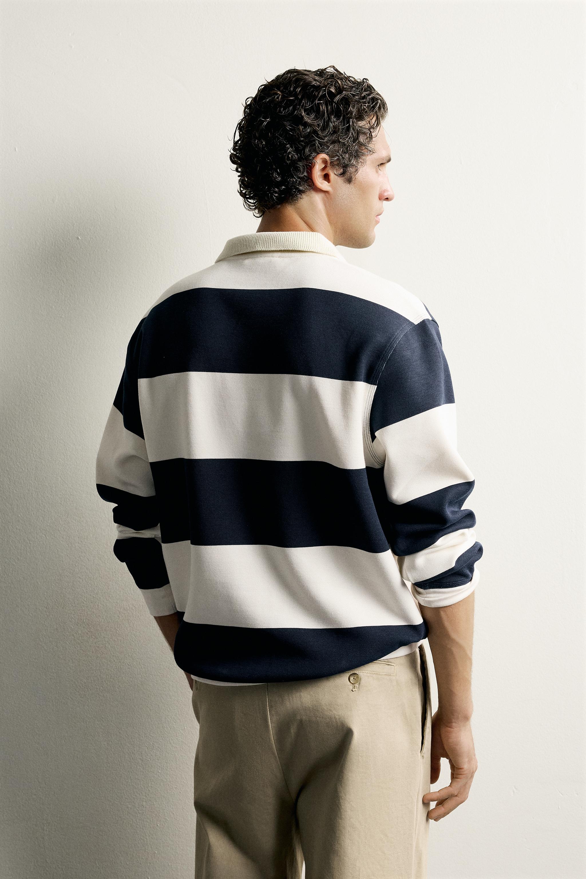 RELAXED FIT STRIPED PIQUÉ POLO SHIRT
