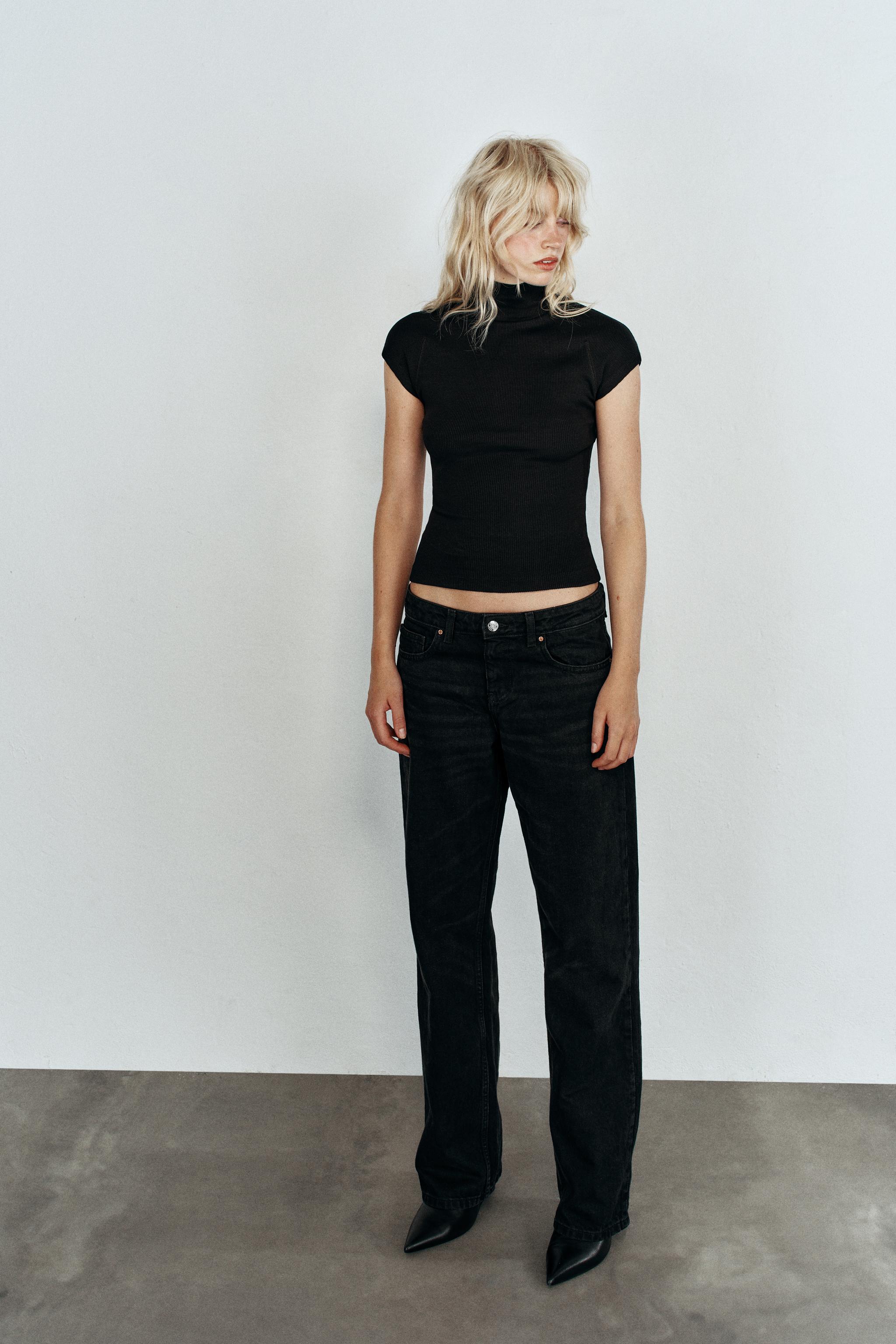 Zara RİB KISA KOLLU T-SHIRT
